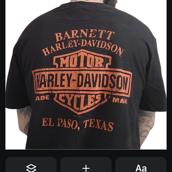 Harley-Davidson Black and Orange Men's Shirt - Picture 1 of 1